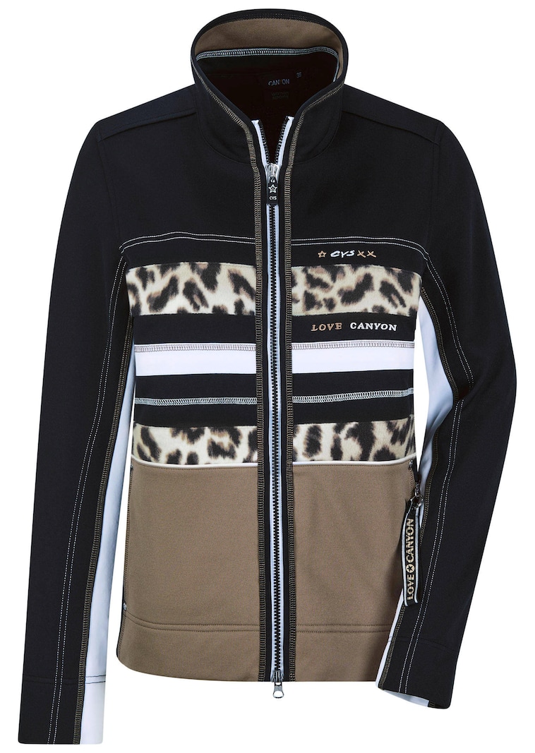 Veste en polaire avec imprimé animalier