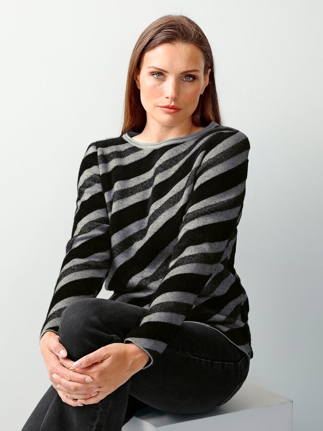 Pullover mit Streifen in Effektgarn 3
