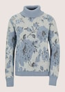 Floraler Jacquard-Pullover mit Rollkragen thumbnail 6