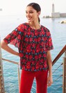 Plissee-Bluse mit Blumen-Print thumbnail 6