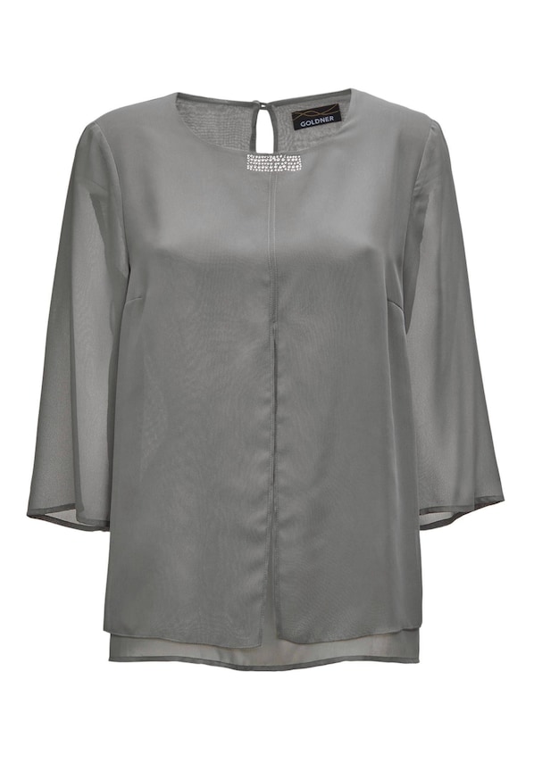 Luchtige blouse met fonkelende glittersteentjes 5
