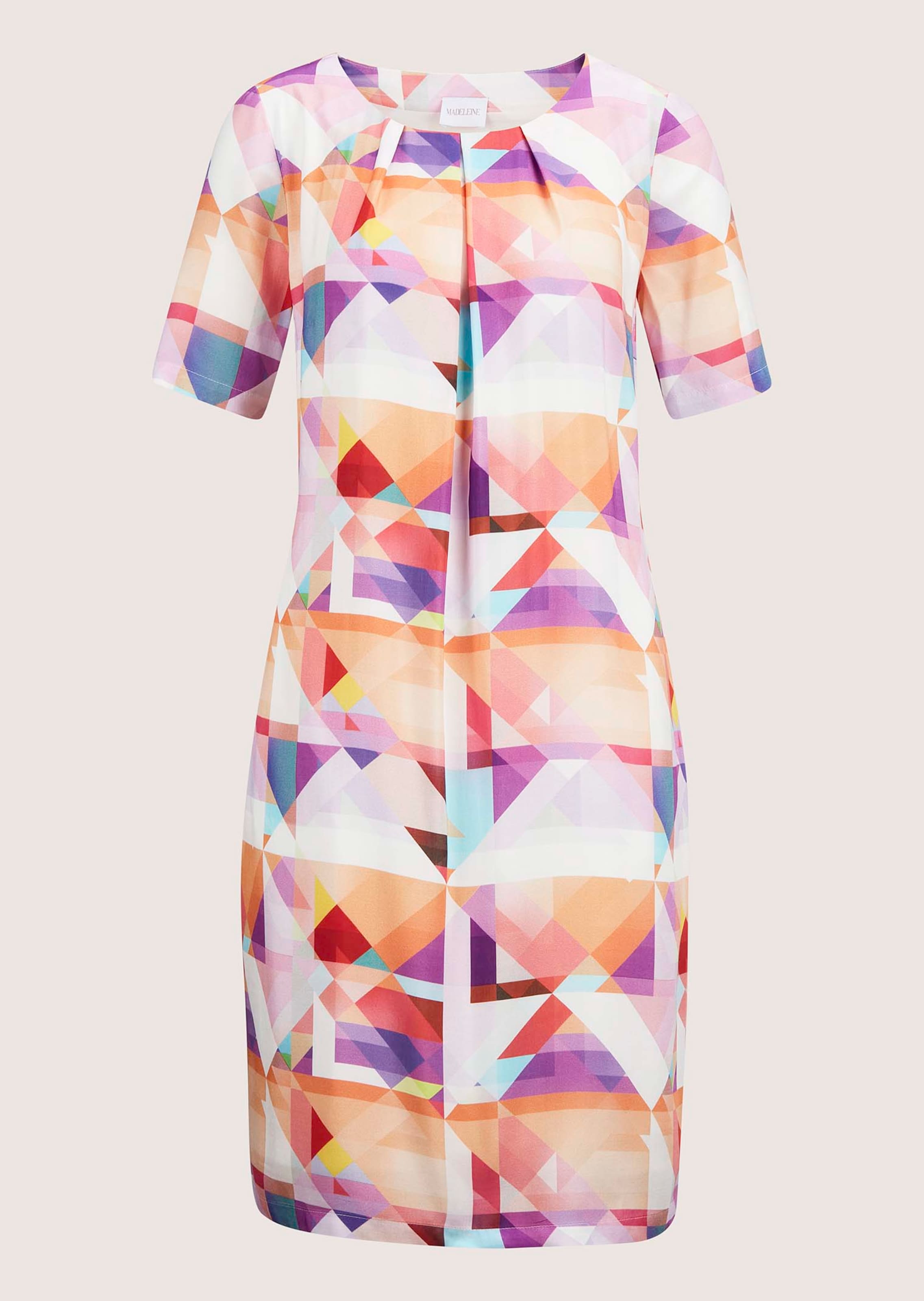 Kurzarm-Kleid mit Unikat-Print