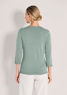Baumwollpullover mit V-Ausschnitt thumbnail 3