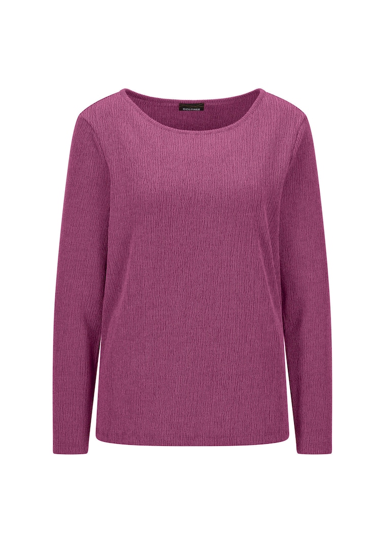 Jersey-Shirt in Crêpe-Optik