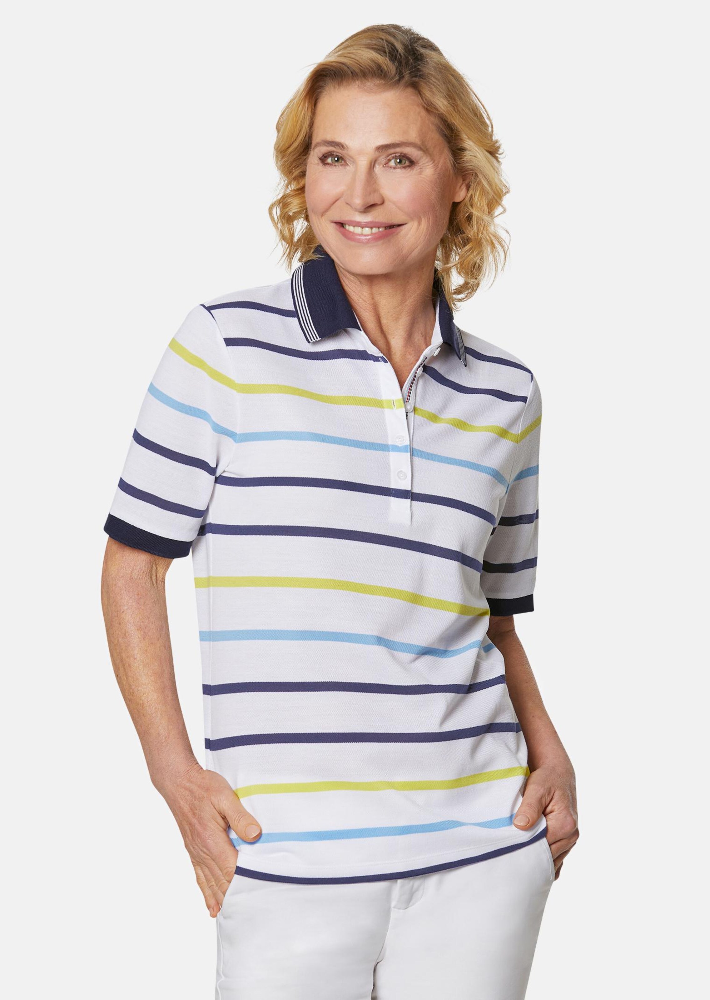 Ringel-Poloshirt aus weichem Pikee