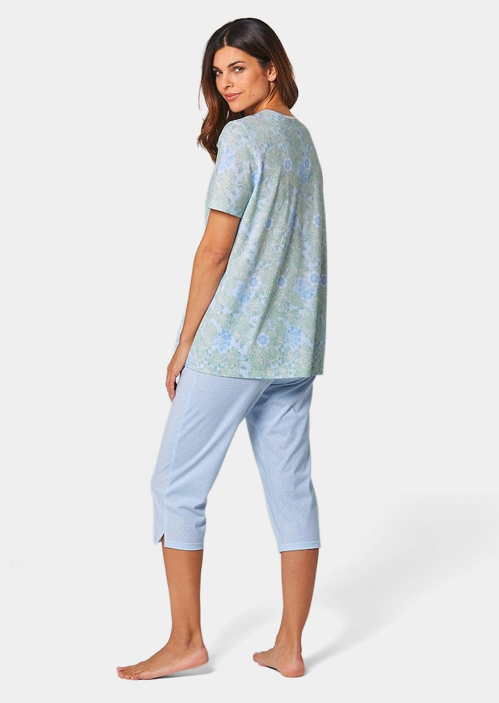 Baumwoll-Pyjama mit Halbarm