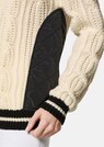 Zopfmuster-Pullover mit wattierten Steppeinsätzen thumbnail 5
