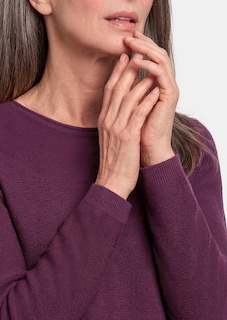Fijn gebreide tricot pullover met boothals thumbnail 5