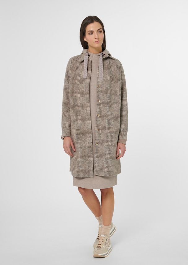 Lange Hemdjacke mit Glencheck-Karo 1