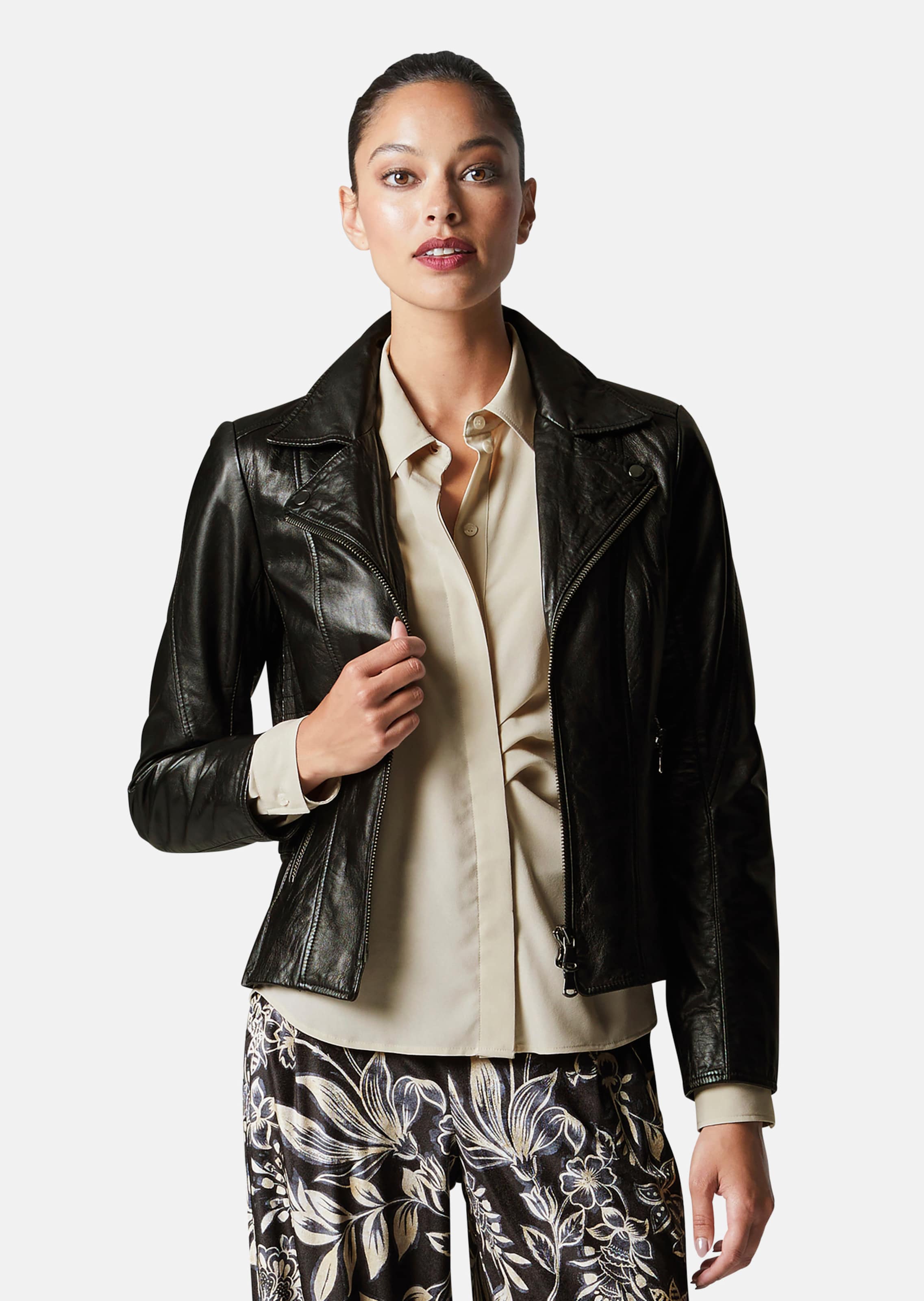 Lederjacke mit Schößchen