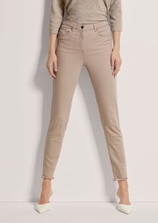 Jeans met fijne franjezoom thumbnail 1