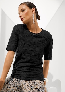 Rundhals-Shirt mit Struktur thumbnail 7