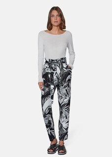 Cargo trousers with floral print thumbnail 2