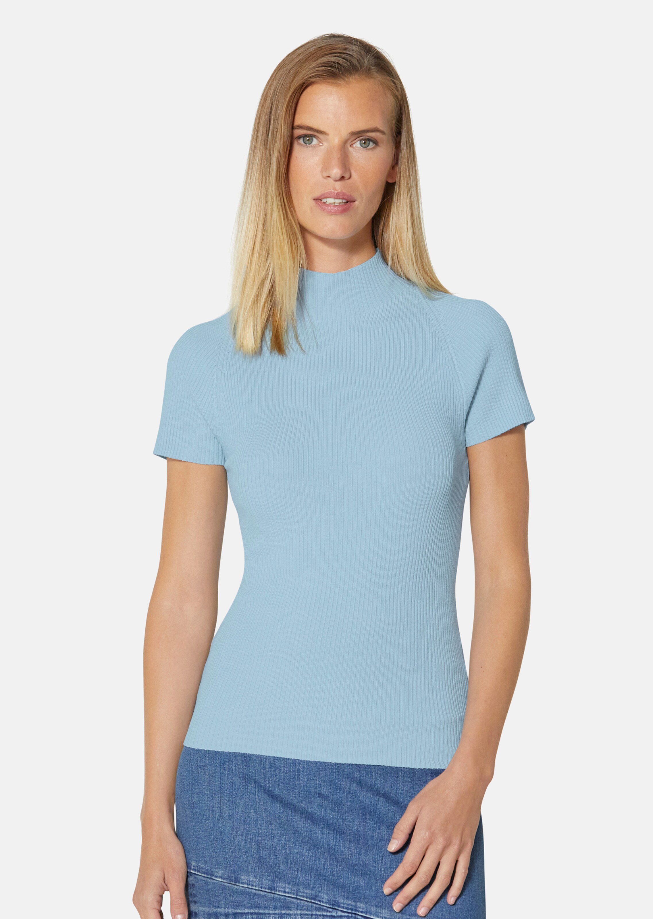 Pull en maille manches courtes