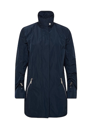 marine Lange jas met lichte glans