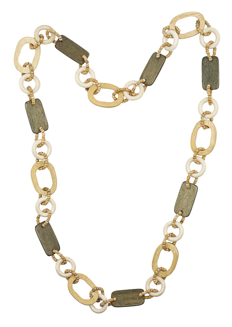 Collier léger en bois de belle longueur
