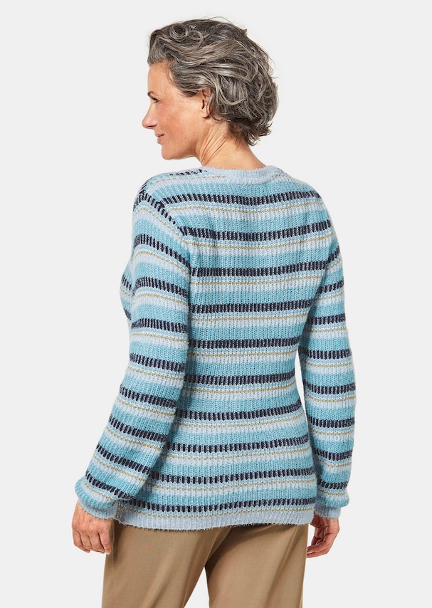 Behaaglijk zachte pullover met streepdessin in een stijlvolle kleurstelling 2