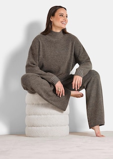 Strickpullover mit hohem Strickbund am Rundhals thumbnail 3