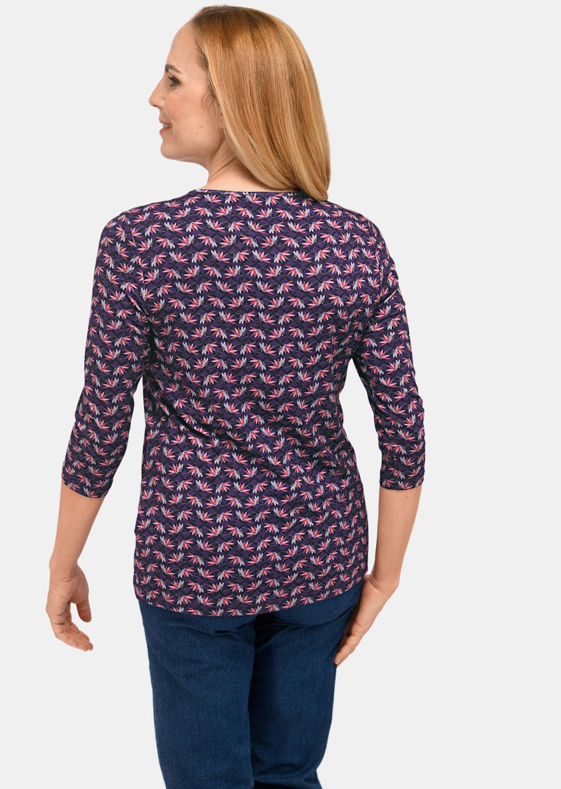 T-shirt à motif facile à assortir - marine / à fleurs - Gr. 44 de Goldner Fashion