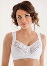 Soutien-gorge sans armature en coton et dentelle thumbnail 2