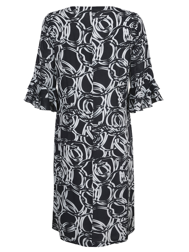 Kleid mit grafischem Dessin 4