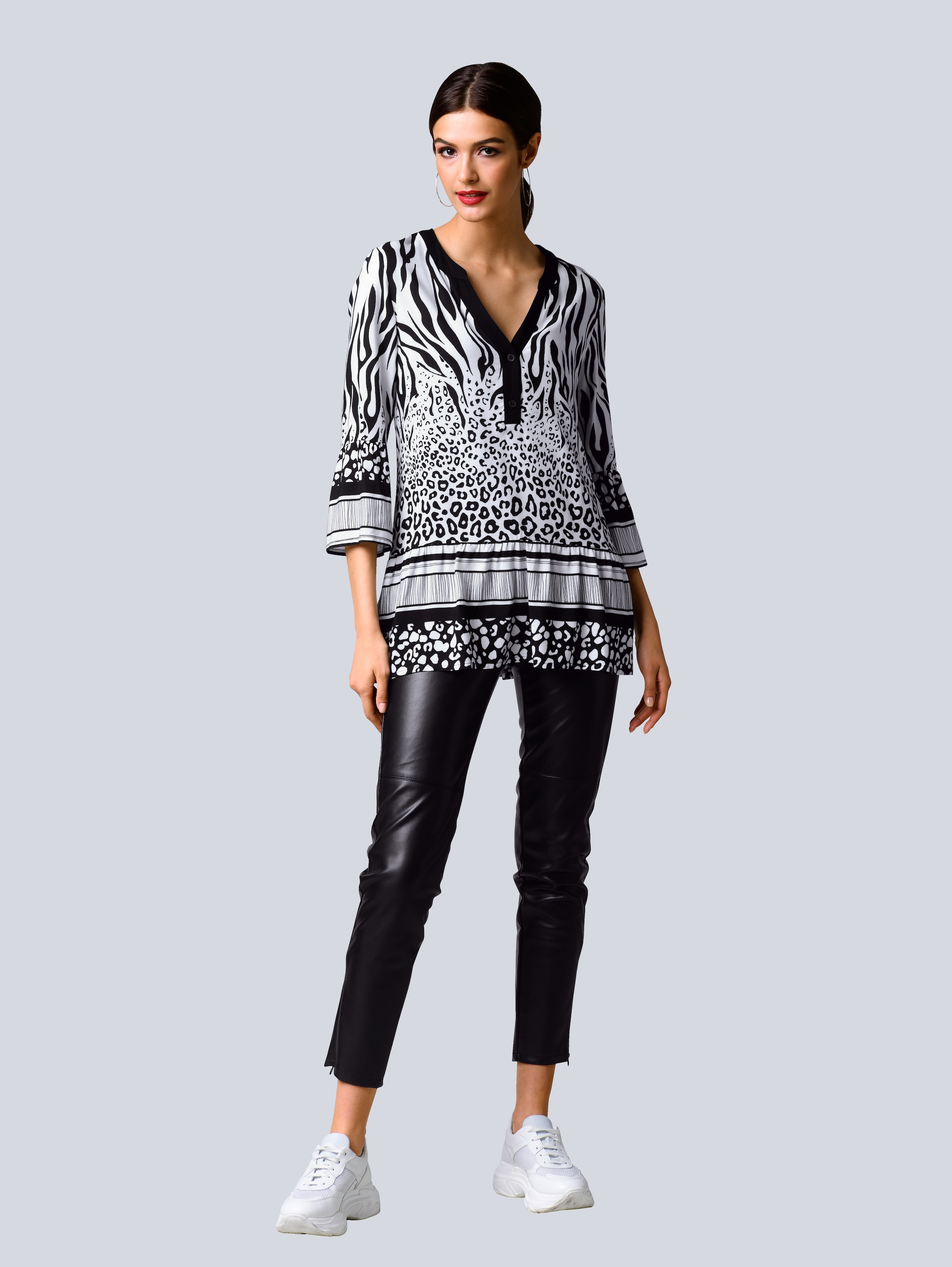 Bluse in einem neumodischen Animalmustermix 5