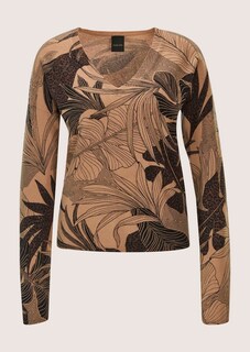Kaschmir-Pullover mit Allover-Print thumbnail 6