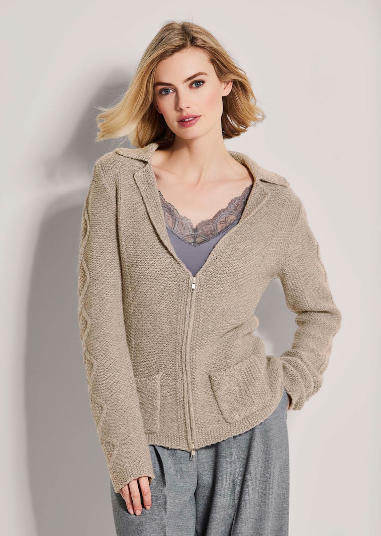 Blazer en maille. Pur cachemire