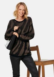 Flauschiger Pullover mit glitzernden Struktur thumbnail 4