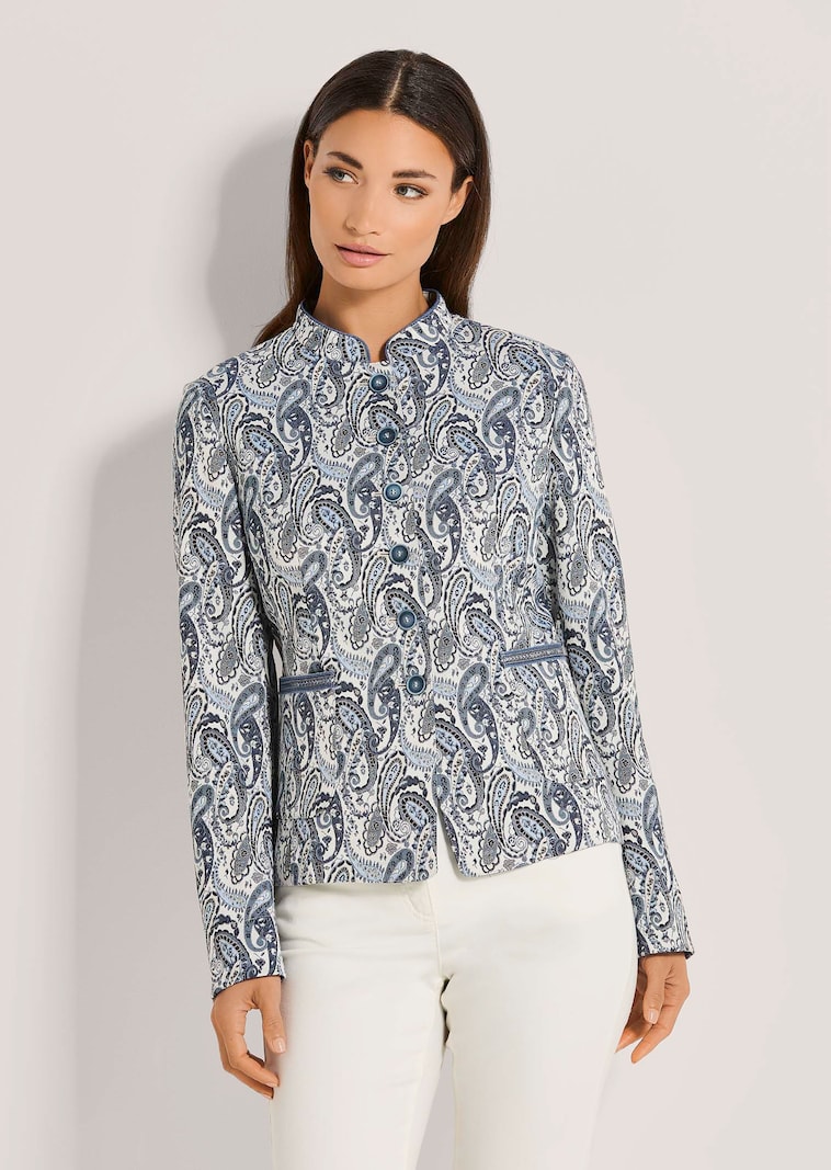 Jacquard-Blazer mit Glanz-Effekten
