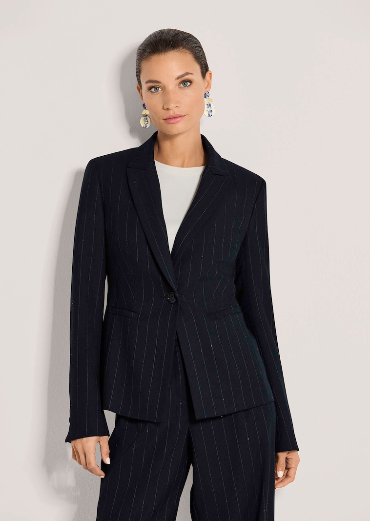 Nadelstreifenblazer mit Pailletten