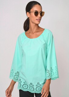 Bluse mit sommerlicher Lochspitze thumbnail 1