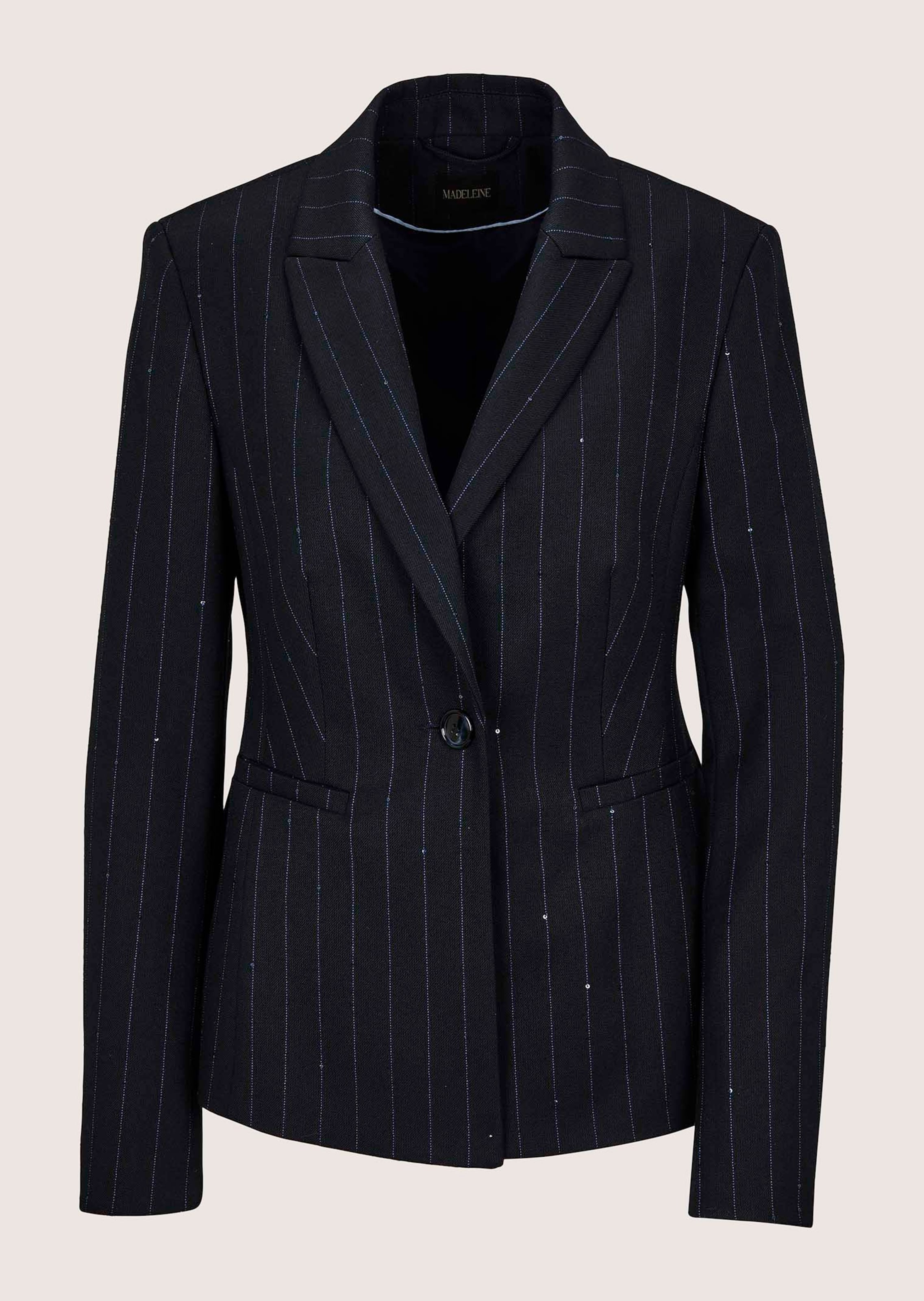 Nadelstreifenblazer mit Pailletten