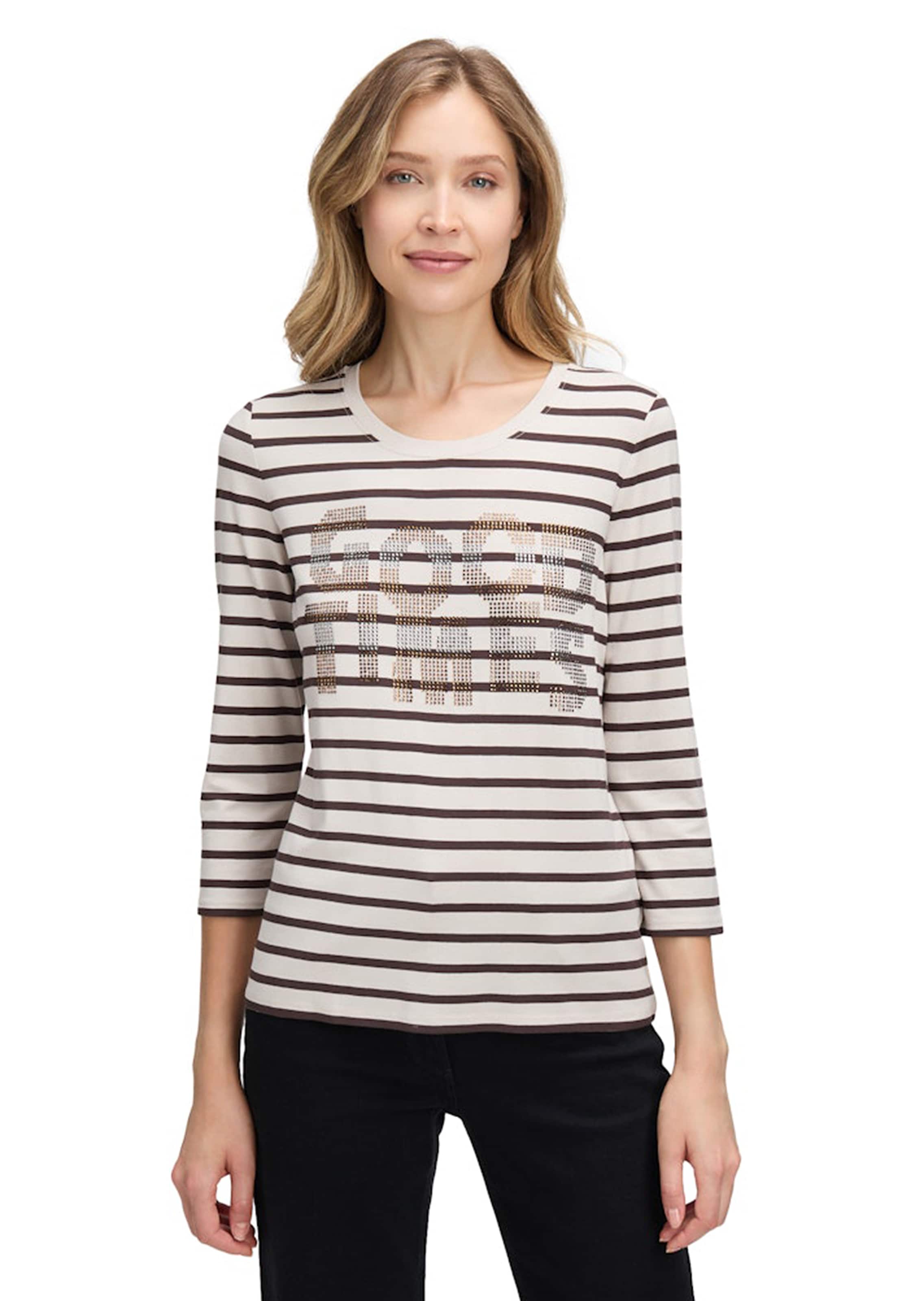 T-shirt à rayures avec imprimé scintillant