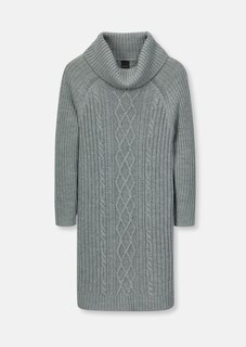 Turtleneck jumper with cable knit pattern thumbnail 1