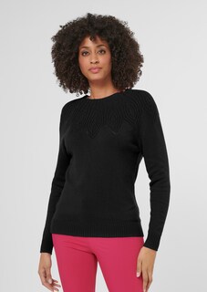 Knitted jumper with ajour accents thumbnail 1