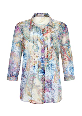 meerkleurig Gedessineerde blouse