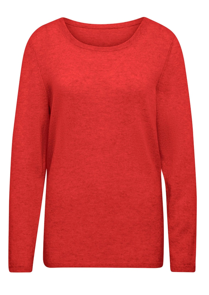 Kaschmirpullover mit U-Boot Ausschnitt
