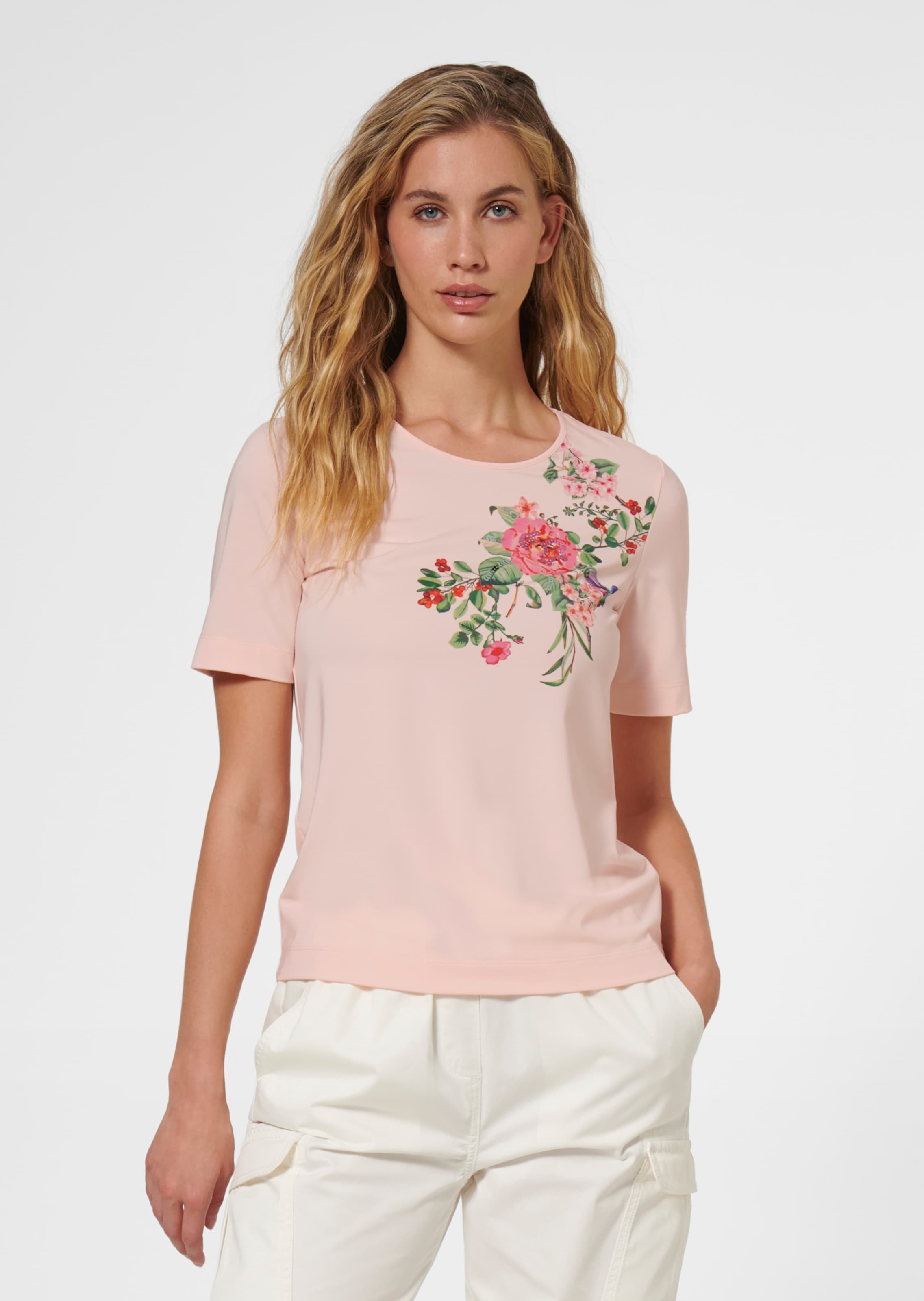 Shirt mit Motivprint und Paillettendekoration