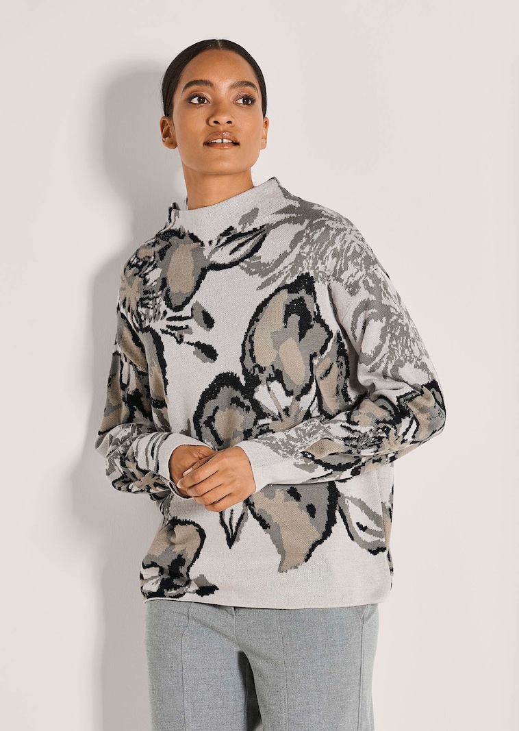 Bedrucktes Sweatshirt mit Glanz-Akzenten