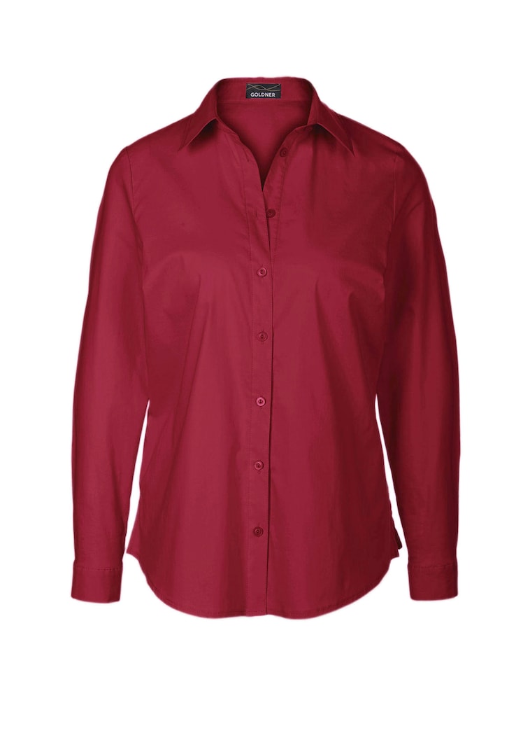 Chemisier à manches longues incontournable avec teneur en élasthanne