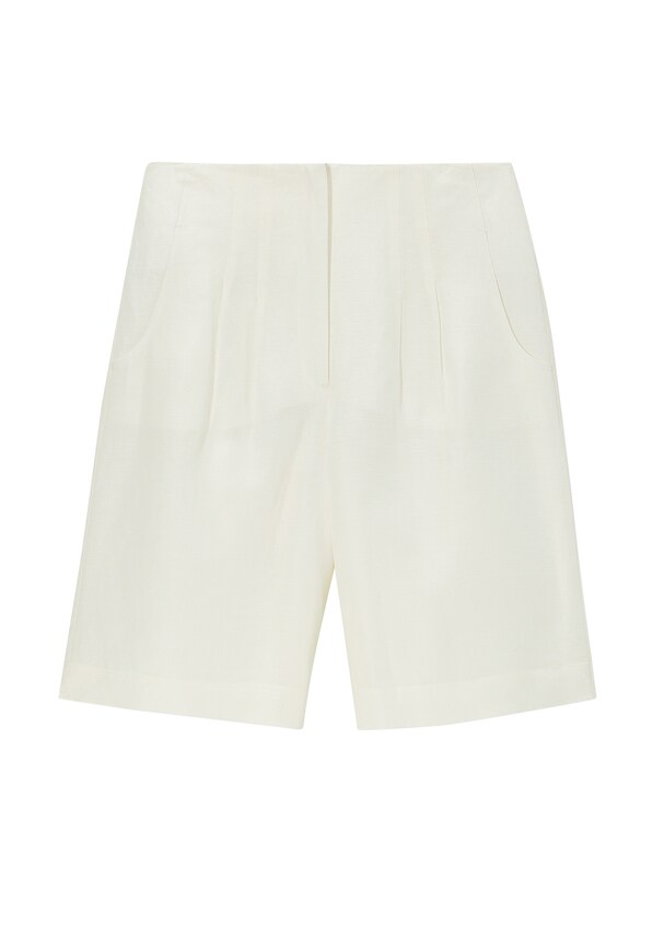 Highwaist Bermuda shorts with linen content 5