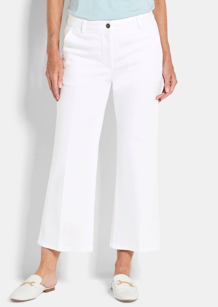 Pantacourt en jean VERA avec plis repassés