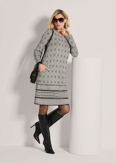 Schmales Kleid mit geometrischem Print thumbnail 4