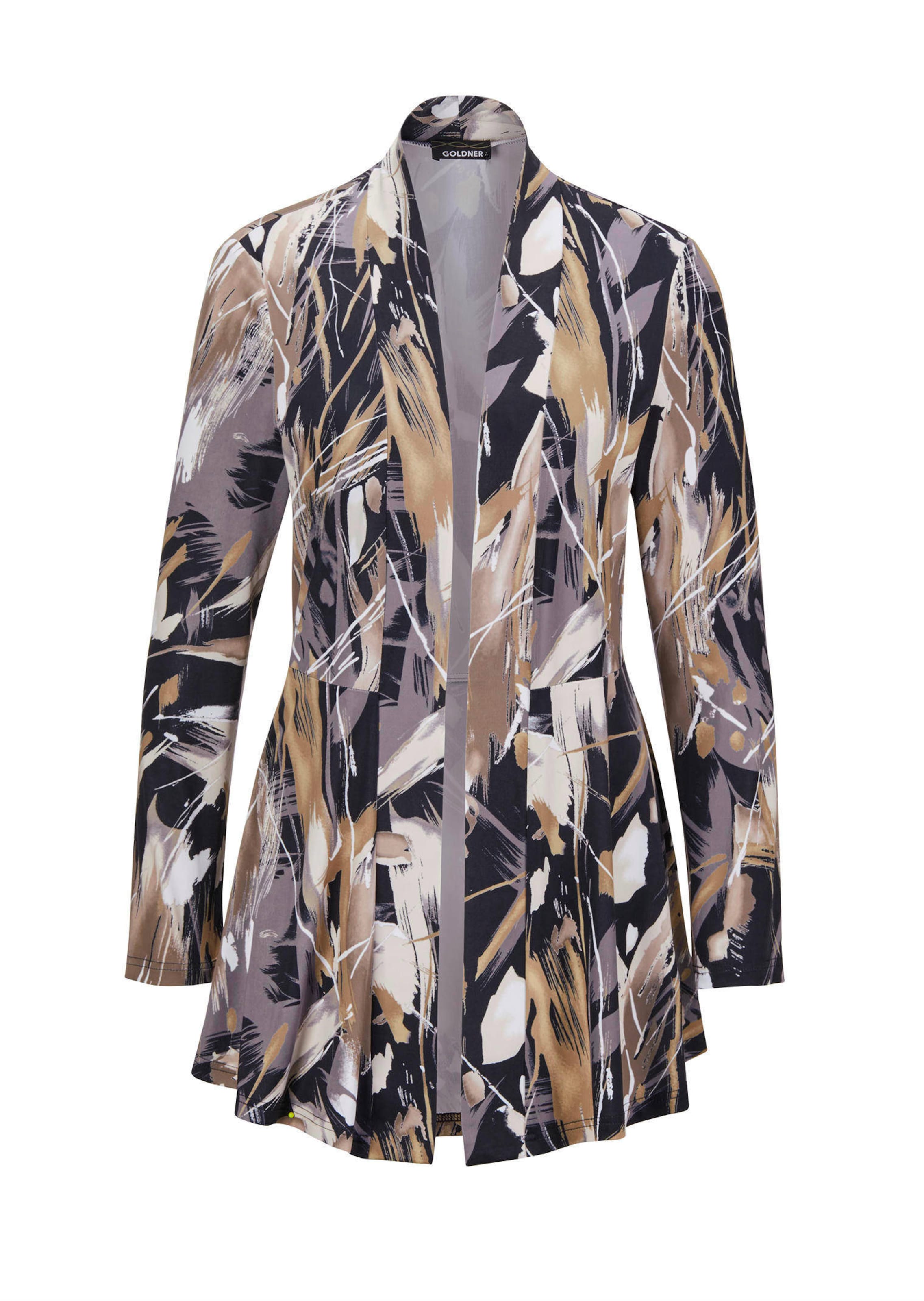 Stretchbequeme Slinky-Longjacke mit aufregendem Druck