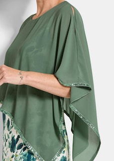 Blumenkleid mit Chiffon-Überwurf thumbnail 5