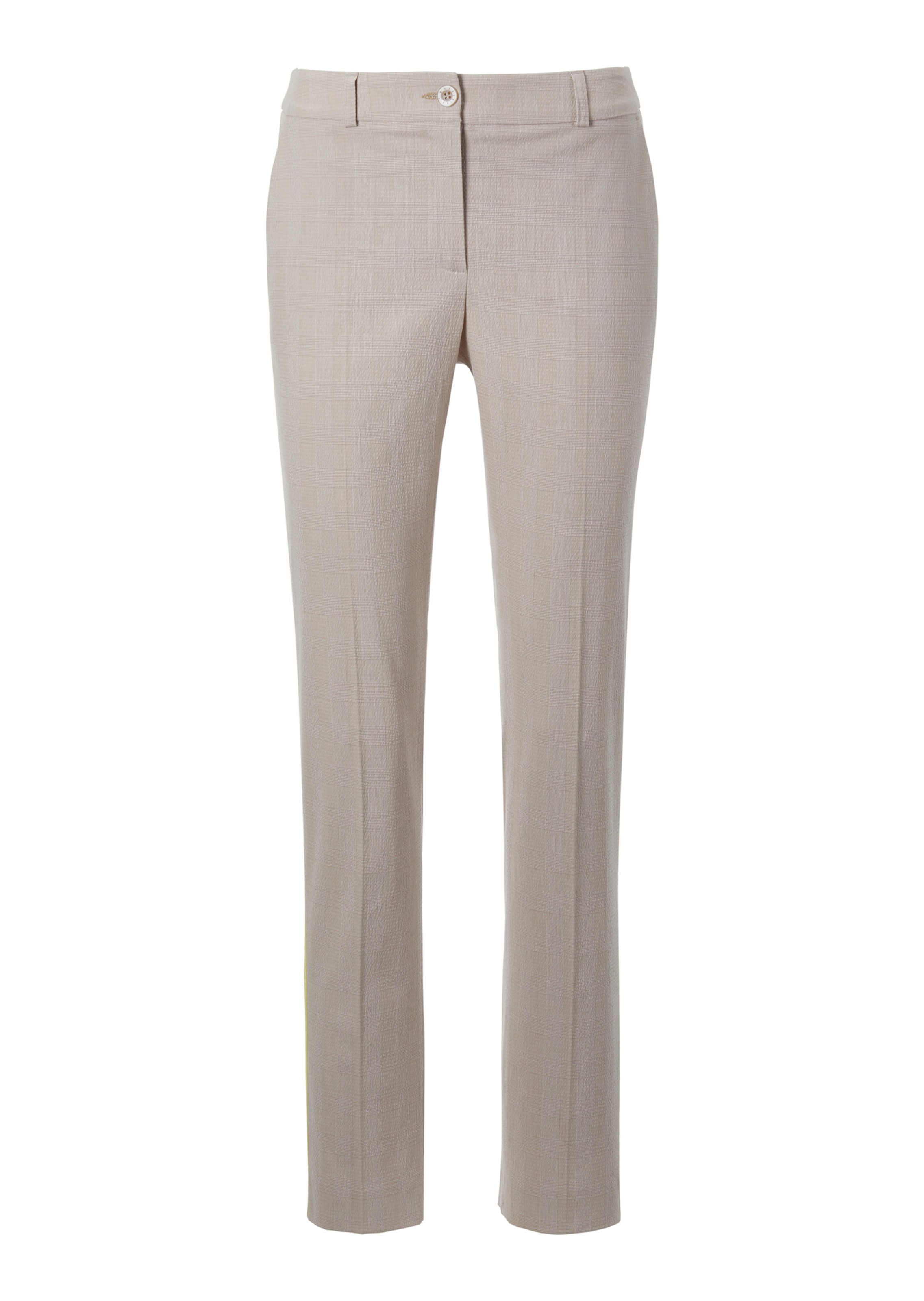 Knöchellange Karohose mit Kontraststreifen