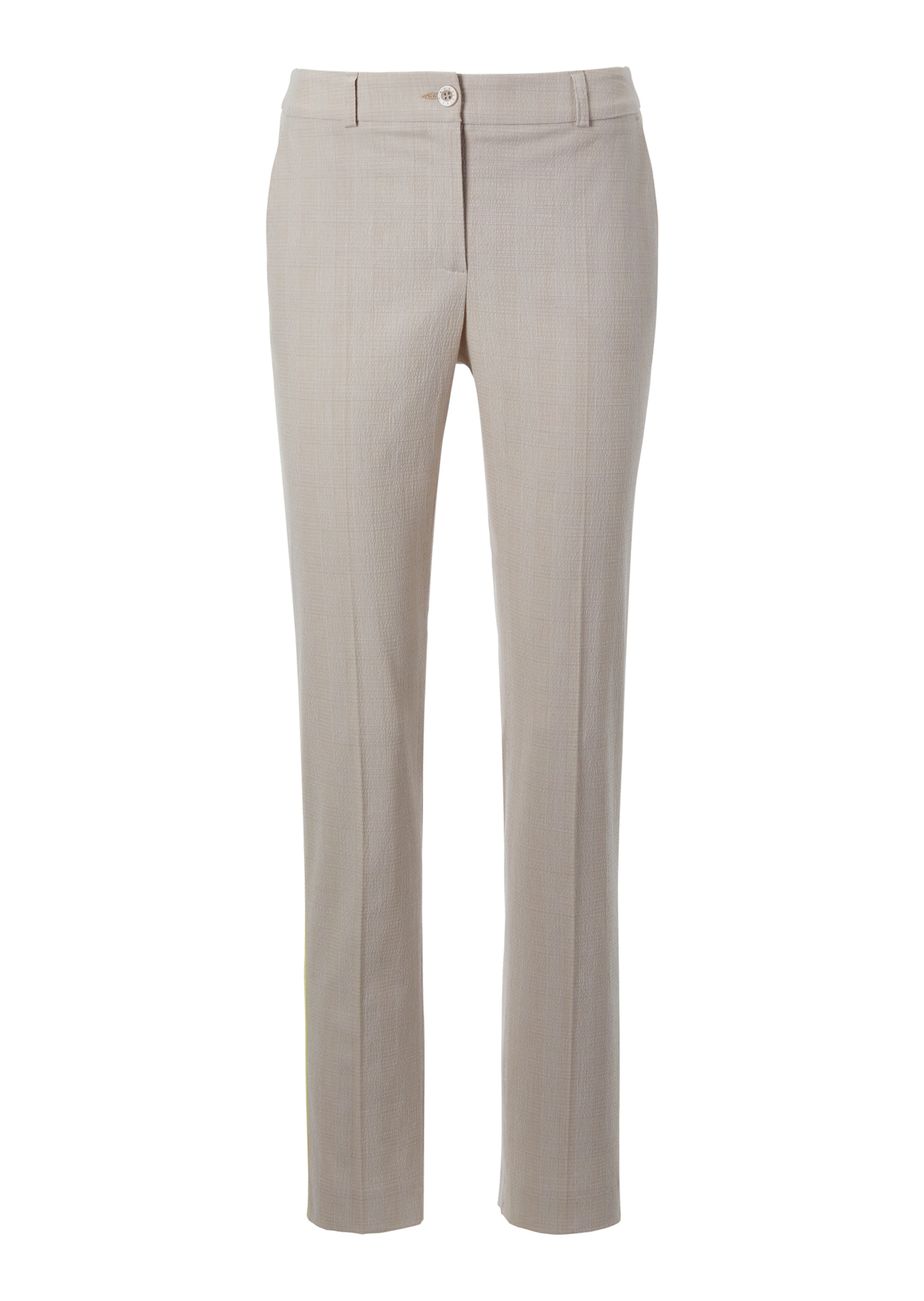 Knöchellange Karohose mit Kontraststreifen