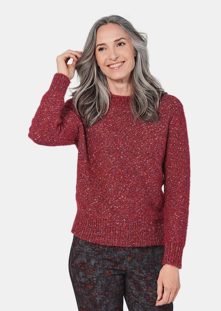 Tricot pullover in bouclé-look