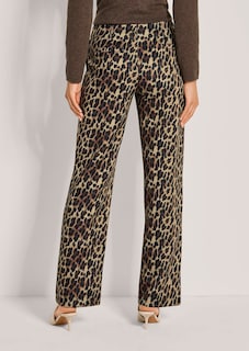 Weite Jerseyhose mit Leopardenmuster thumbnail 3